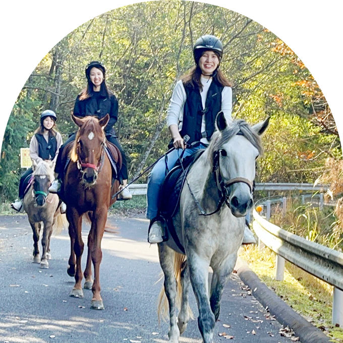 貴重な外乗体験ができるホーストレッキング